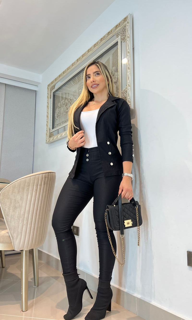 Valentina - Conjunto Elegante Versátil Blazer - Blusa y Pantalón