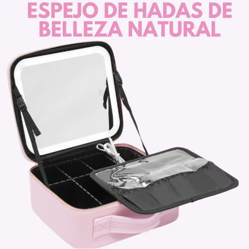 El Organizador de Maquillaje con Espejo LED